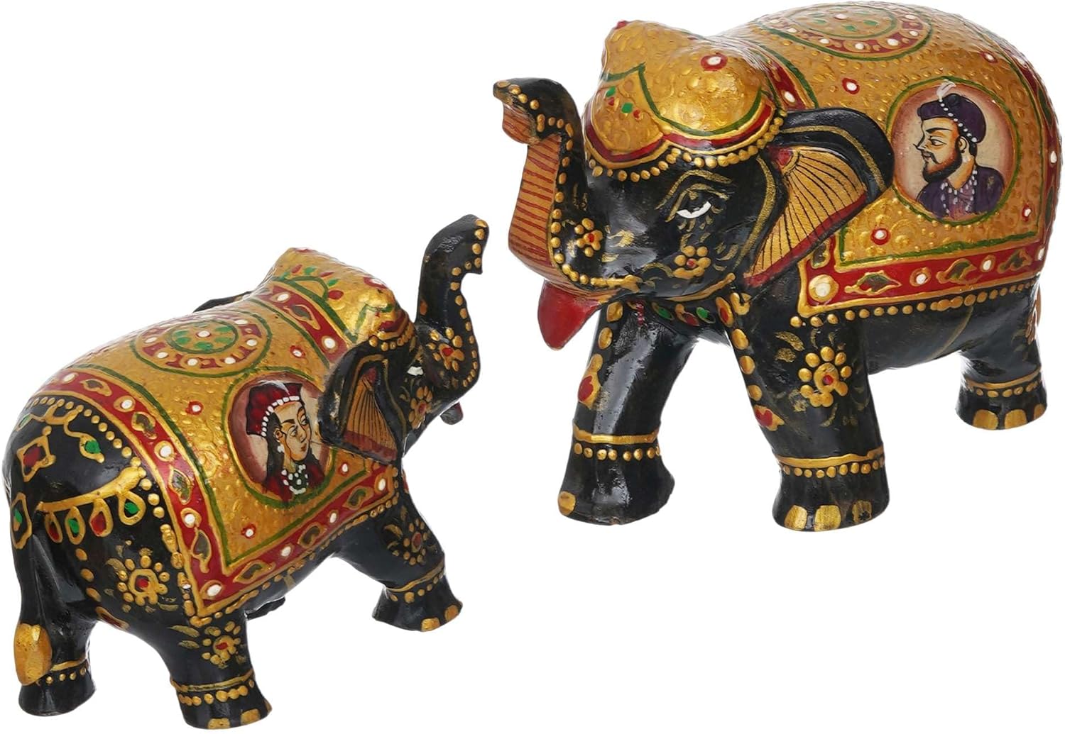 Bushra MegaMart Rajasthani Tribal Handmade Brown Wooden Elephant Statue | Antique Design Showpiece | Brings Good Luck & Prosperity | Handcrafted Home Décor - Image 8