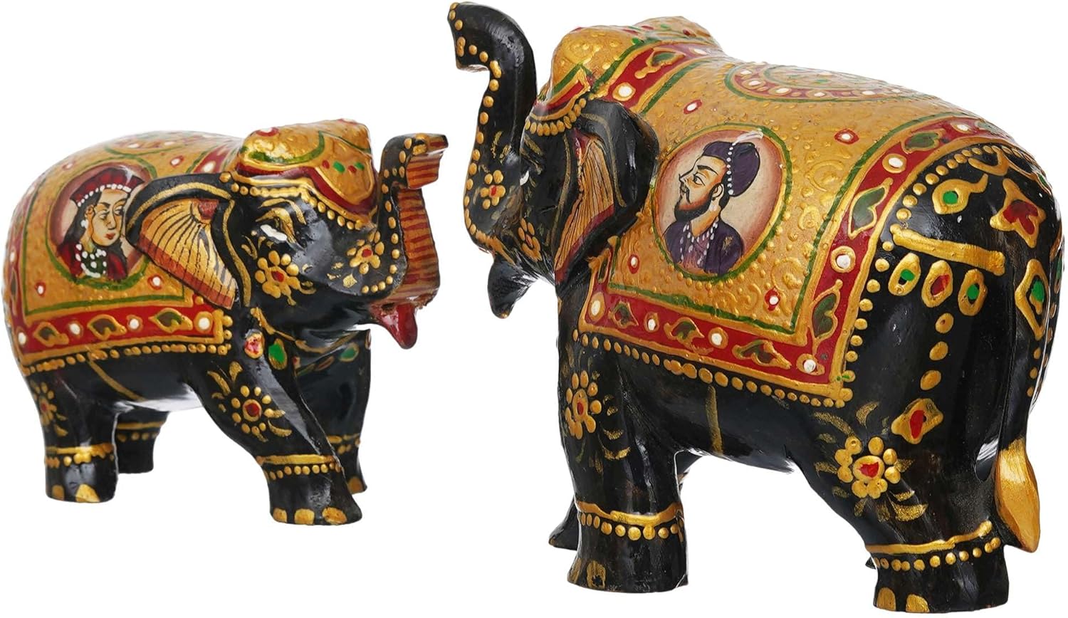 Bushra MegaMart Rajasthani Tribal Handmade Brown Wooden Elephant Statue | Antique Design Showpiece | Brings Good Luck & Prosperity | Handcrafted Home Décor - Image 6