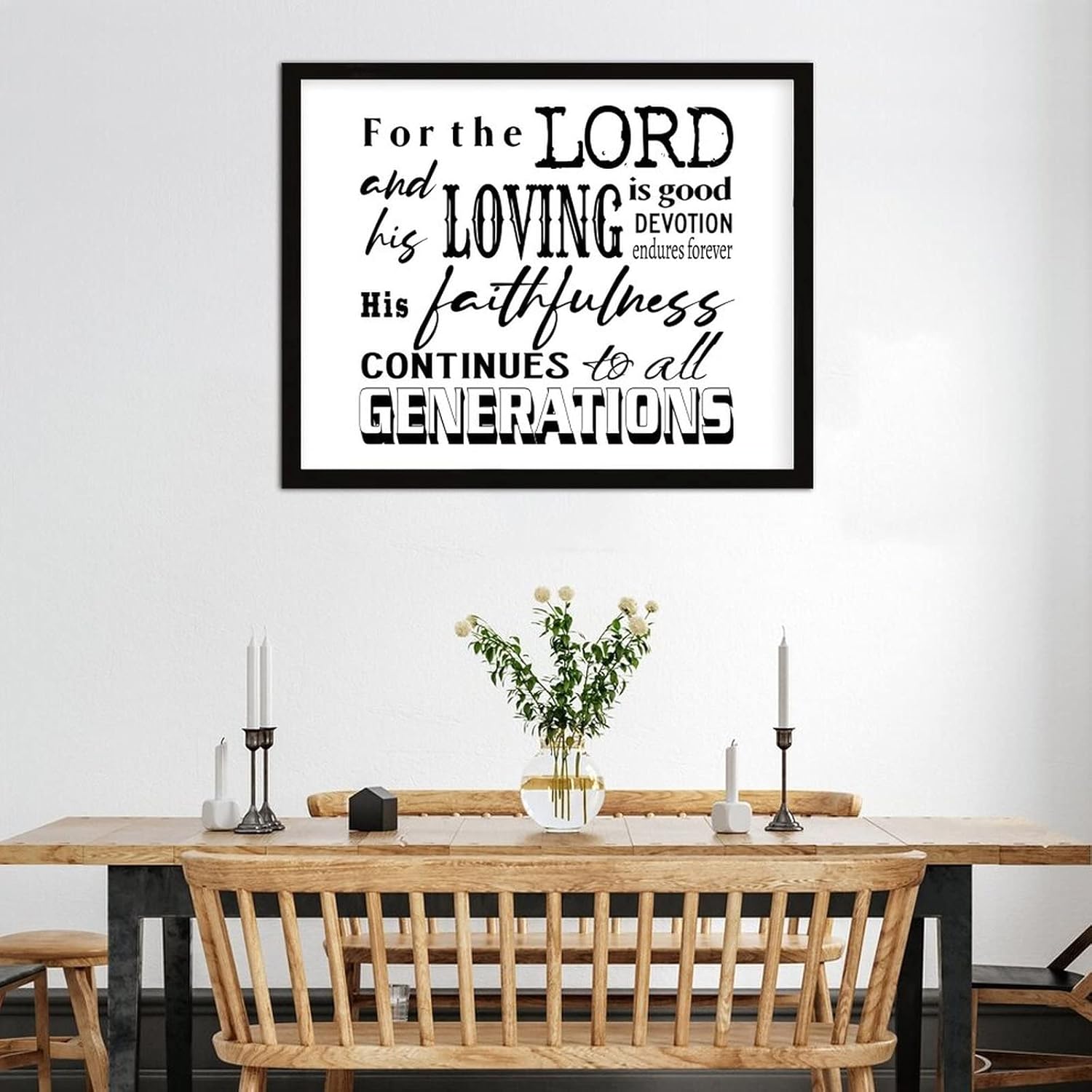 COCOKEN for The Lord is Good Sign Wood Framed, Custom Font Inspirational Quotes Wooden Plaque with Frame, 16" X 20" Heart Printed Hanging Wall Art Decor for Home Living Room Bedroom - Image 5