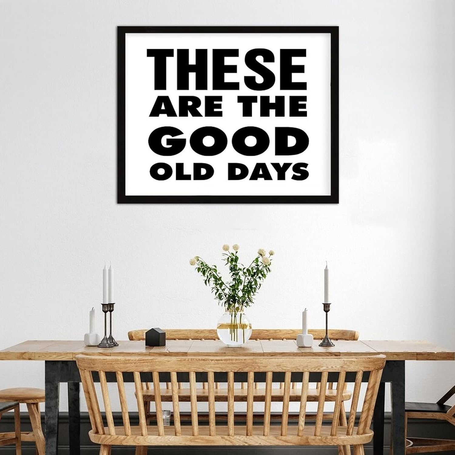 COCOKEN These are The Good Old Days Wooden Plaque with Frame Love Inspirational Quotes Sign Wood Framed 16" x 20" Word Art Printed Hanging Wall Art Decor for Home Living Room Bedroom - Image 6