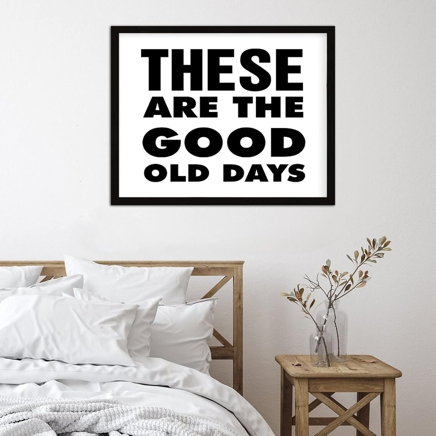 COCOKEN These are The Good Old Days Wooden Plaque with Frame Love Inspirational Quotes Sign Wood Framed 16" x 20" Word Art Printed Hanging Wall Art Decor for Home Living Room Bedroom - Image 5