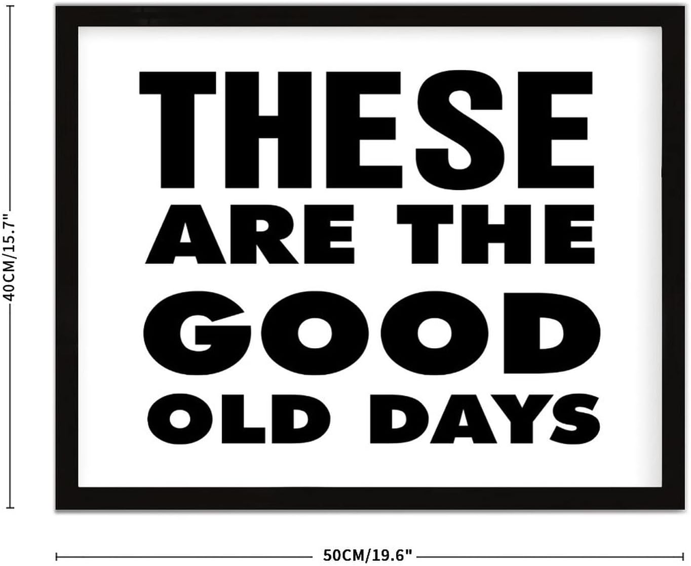 COCOKEN These are The Good Old Days Wooden Plaque with Frame Love Inspirational Quotes Sign Wood Framed 16" x 20" Word Art Printed Hanging Wall Art Decor for Home Living Room Bedroom - Image 3