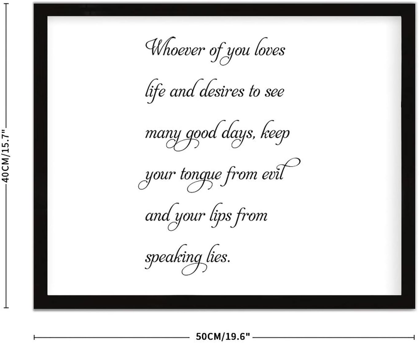COCOKEN Whoever of You Loves Life and Desires to See Many Good Days Wooden Plaque with Frame, Saying Sign Wood Framed, 16" x 20" Elegant Printed Hanging Wall Art for Home Bedroom Kitchen Farmhouse - Image 3