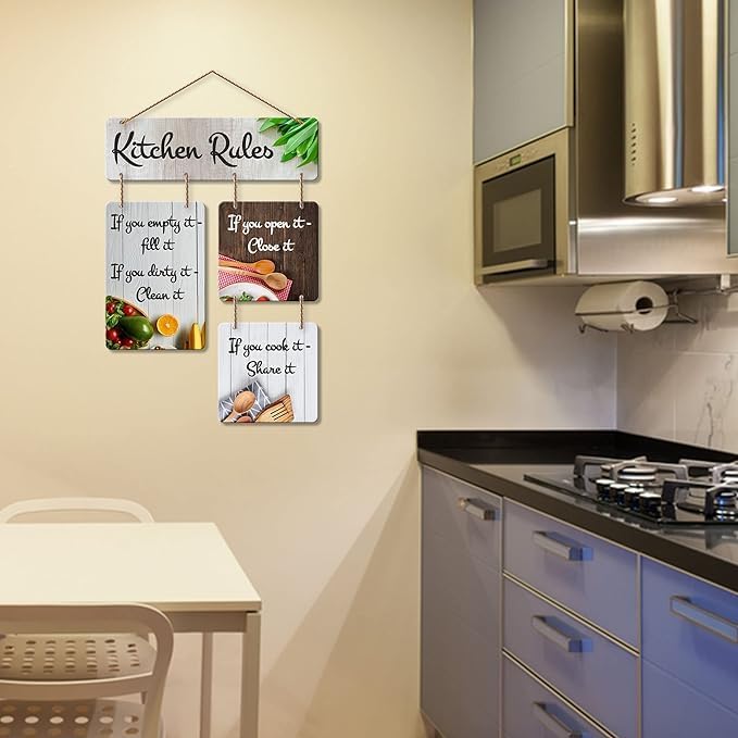 EARTHING HANDS Good Vibes Only Wooden Wall Hanger for Home Decor | Office | Gifts | Bedroom | Living Room | Quotes Decorative Items | Wall Hangings for Home Decoration | Artworks (Multi6) - Image 3