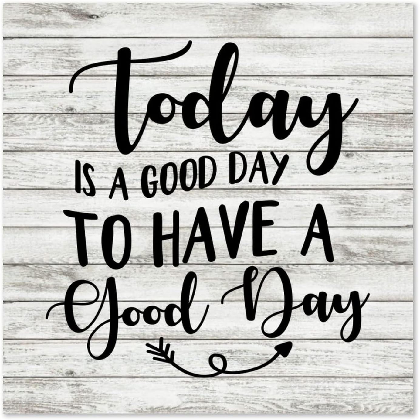 Farmhouse Wall Art Décor Wooden Plaques 24x24 Inch Today Is A Good Day Vertical Wall Art Wood Plaque Sign with Sayings Home Table Sign for Bathroom Coffee Shops - Image 44
