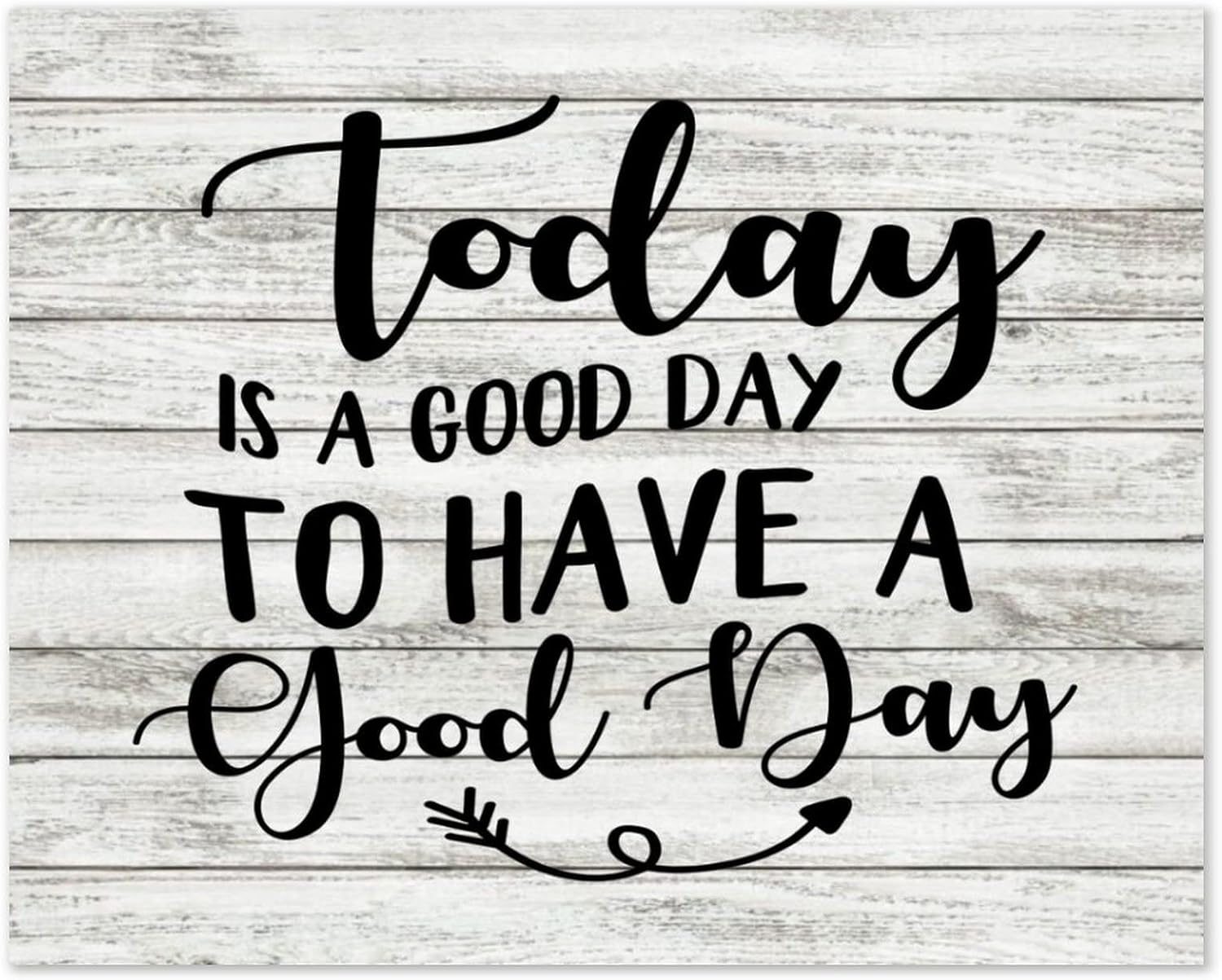 Farmhouse Wall Art Décor Wooden Plaques 24x24 Inch Today Is A Good Day Vertical Wall Art Wood Plaque Sign with Sayings Home Table Sign for Bathroom Coffee Shops - Image 10