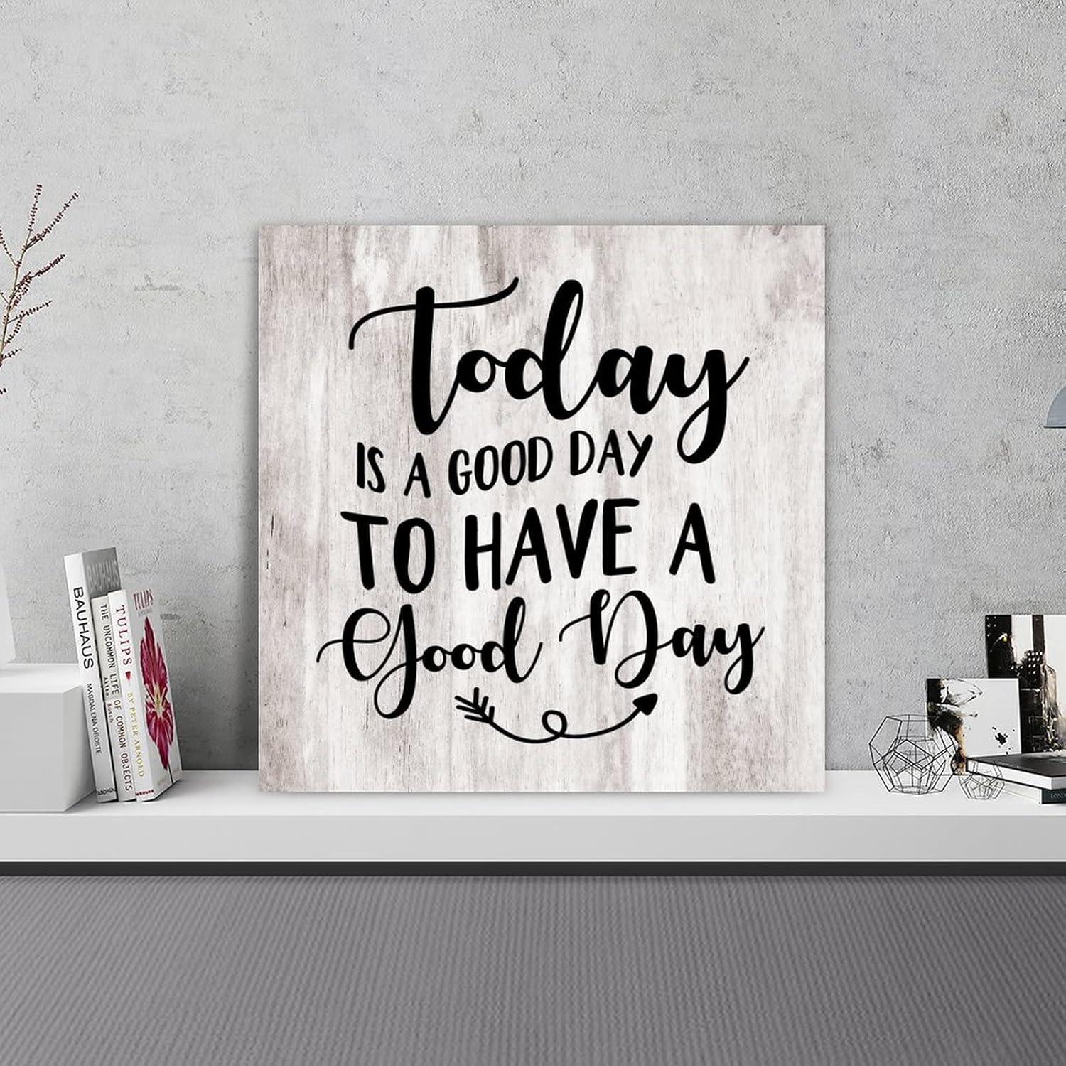 Farmhouse Wall Art Décor Wooden Plaques 24x24 Inch Today Is A Good Day Vertical Wall Art Wood Plaque Sign with Sayings Home Table Sign for Bathroom Coffee Shops - Image 3