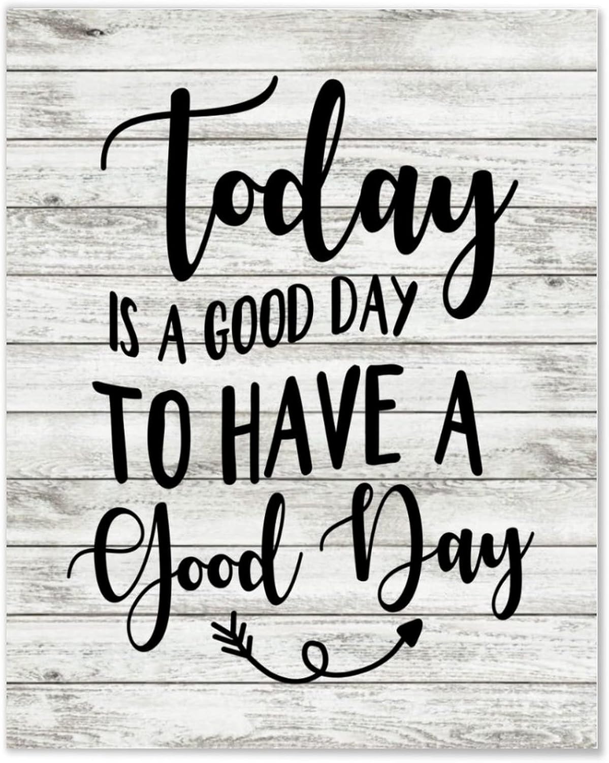 Farmhouse Wall Art Décor Wooden Plaques 24x24 Inch Today Is A Good Day Vertical Wall Art Wood Plaque Sign with Sayings Home Table Sign for Bathroom Coffee Shops - Image 42