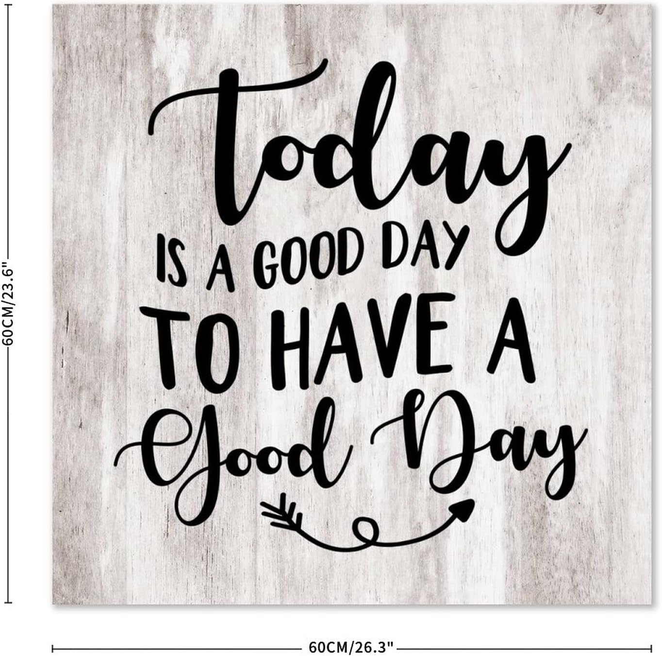 Farmhouse Wall Art Décor Wooden Plaques 24x24 Inch Today Is A Good Day Vertical Wall Art Wood Plaque Sign with Sayings Home Table Sign for Bathroom Coffee Shops - Image 2