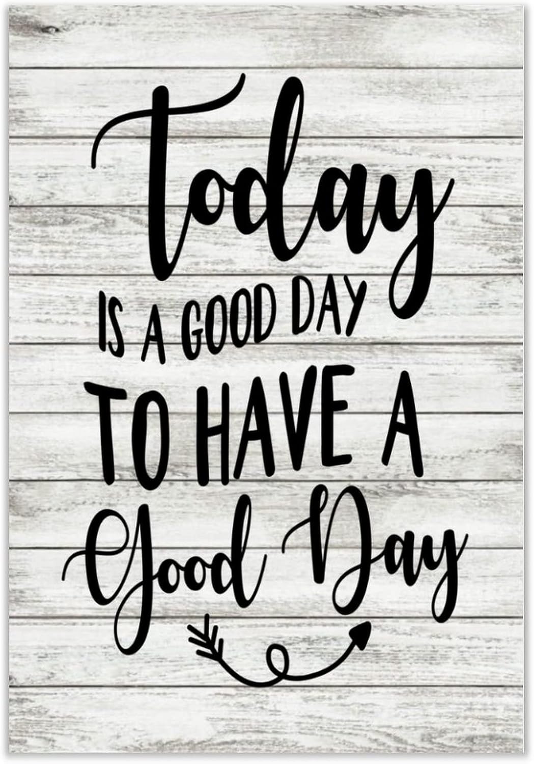 Farmhouse Wall Art Décor Wooden Plaques 24x24 Inch Today Is A Good Day Vertical Wall Art Wood Plaque Sign with Sayings Home Table Sign for Bathroom Coffee Shops - Image 25