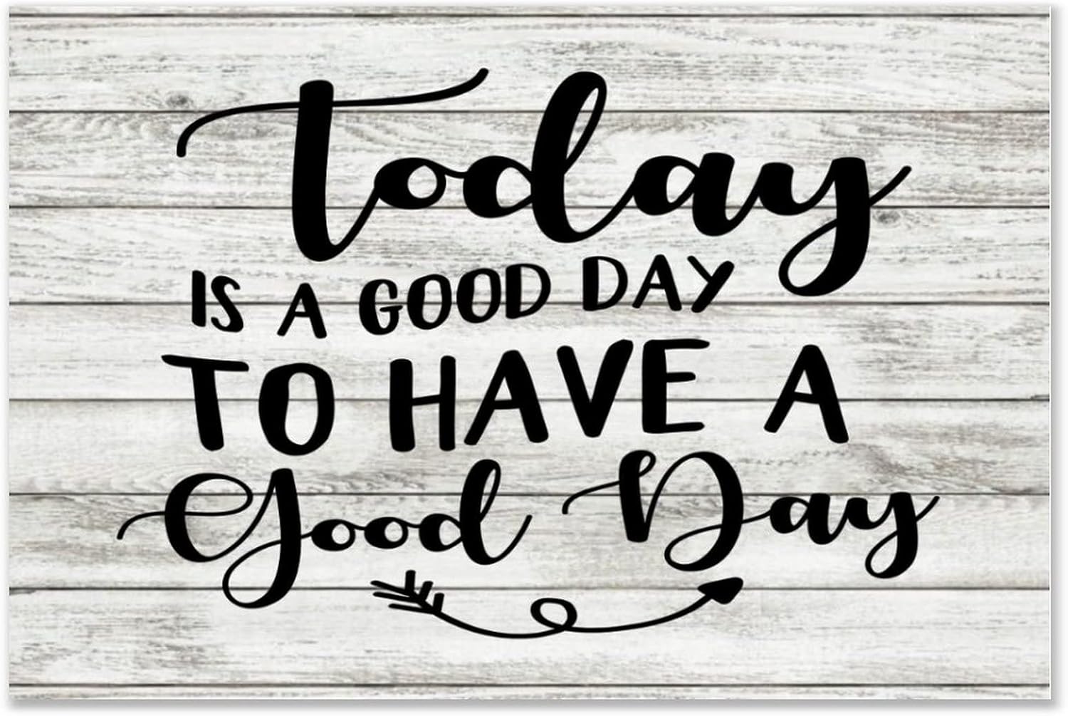 Farmhouse Wall Art Décor Wooden Plaques 24x24 Inch Today Is A Good Day Vertical Wall Art Wood Plaque Sign with Sayings Home Table Sign for Bathroom Coffee Shops - Image 32