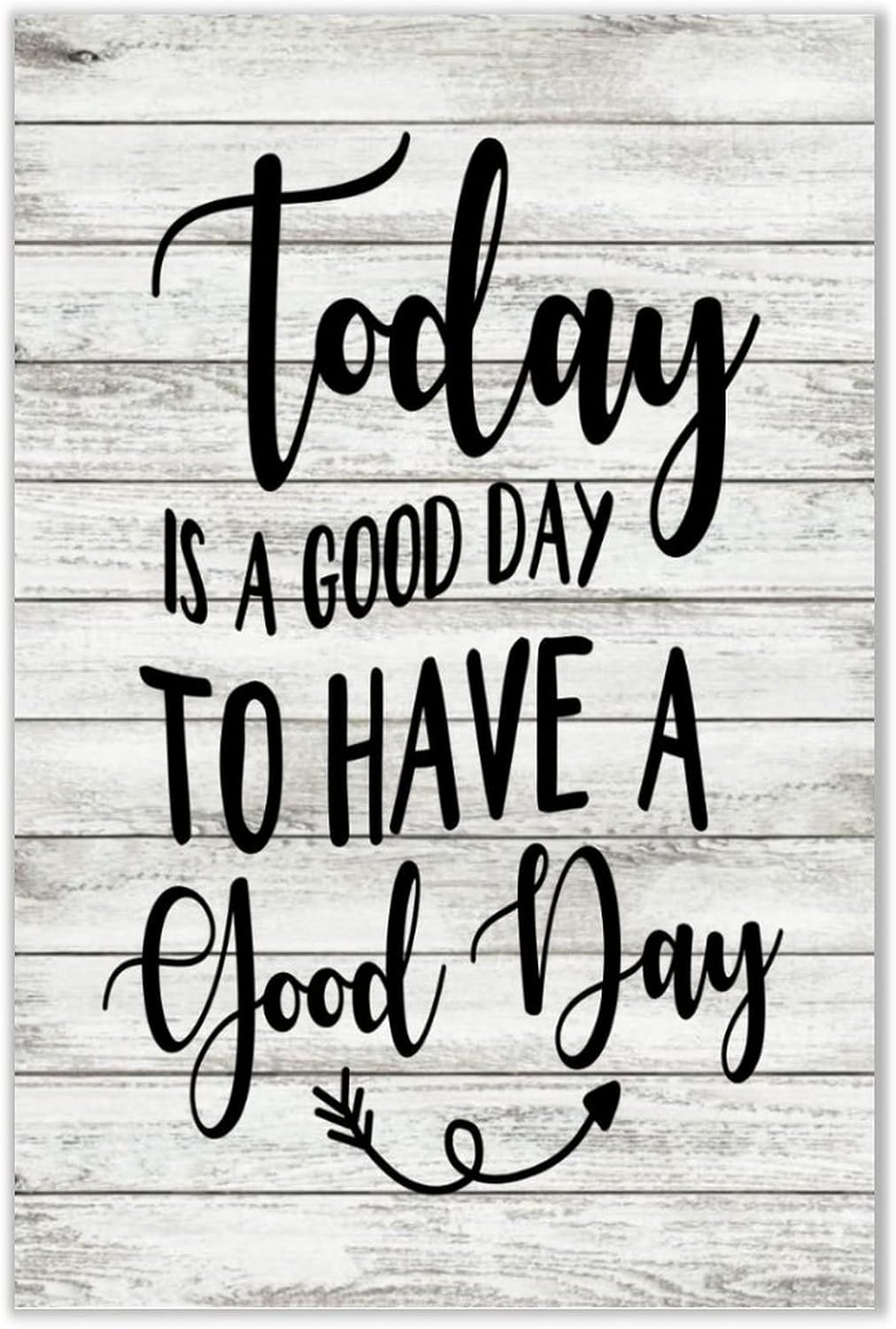 Farmhouse Wall Art Décor Wooden Plaques 24x24 Inch Today Is A Good Day Vertical Wall Art Wood Plaque Sign with Sayings Home Table Sign for Bathroom Coffee Shops - Image 6
