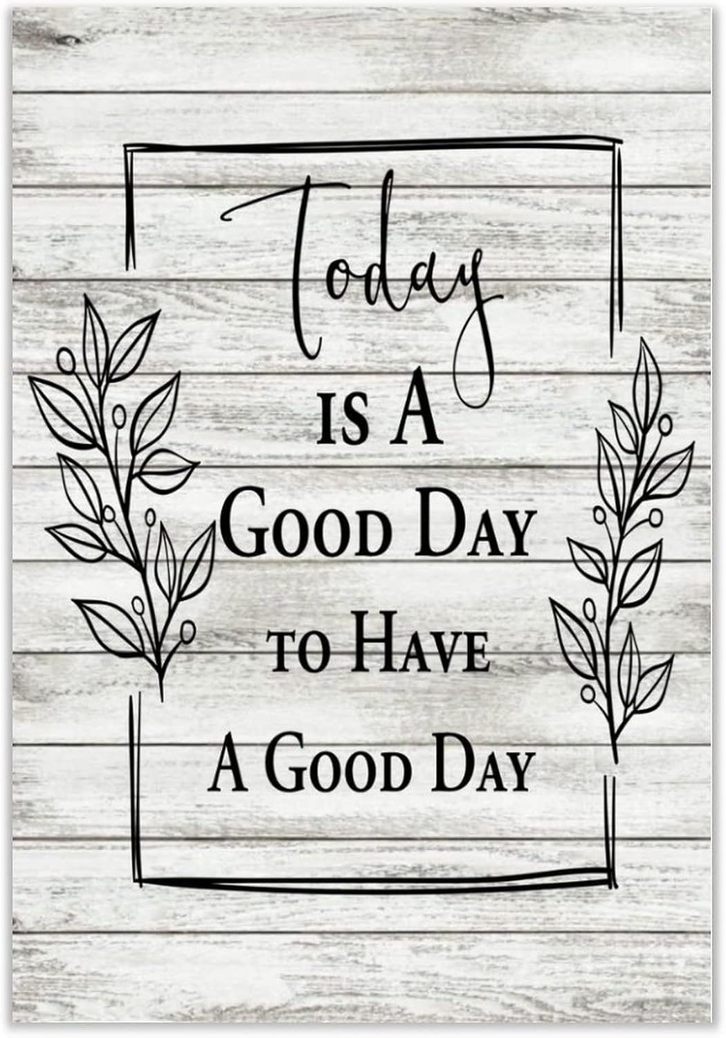 Farmhouse Wall Art Décor Wooden Plaques 24x24 Inch Today Is A Good Day Vertical Wall Art Wood Plaque Sign with Sayings Home Table Sign for Bathroom Coffee Shops - Image 41