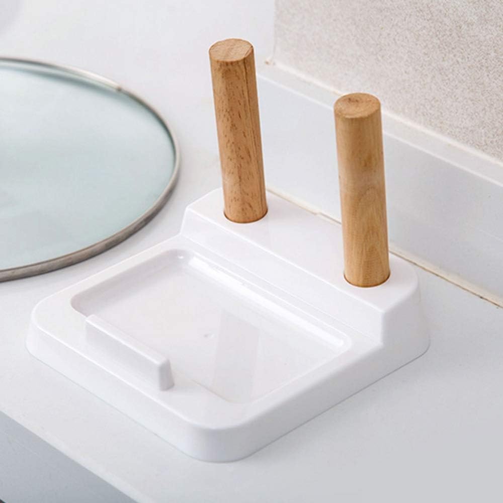 Wooden Pot Rack Spoon Holder Pan Cover Lid Rest Stand Home Applicance Drain Rack The Goods for Kitchen Accessories - Image 2