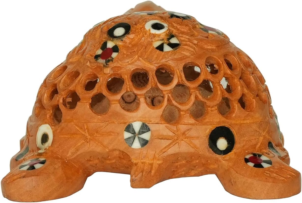Wooden Tortoise Turtle for Good Luck Home Vastu Pooja Puja Mandir Table Decor Showpiece and Gift Items Collectible Handicraft Art, Yellow, 3.1 x 3 x 2 Inch (L x W x H) - Image 7