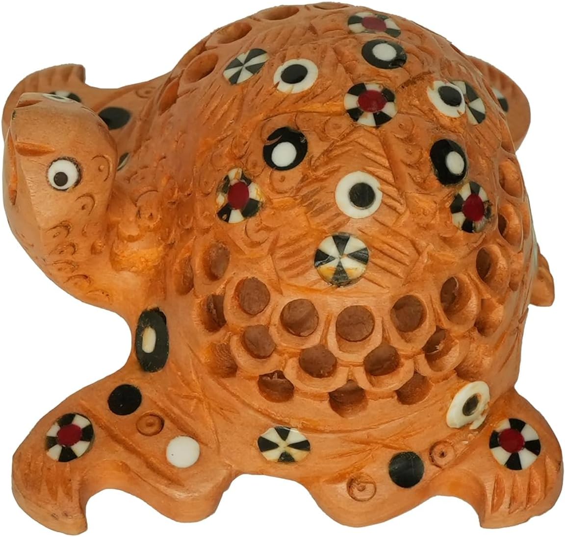 Wooden Tortoise Turtle for Good Luck Home Vastu Pooja Puja Mandir Table Decor Showpiece and Gift Items Collectible Handicraft Art, Yellow, 3.1 x 3 x 2 Inch (L x W x H) - Image 5