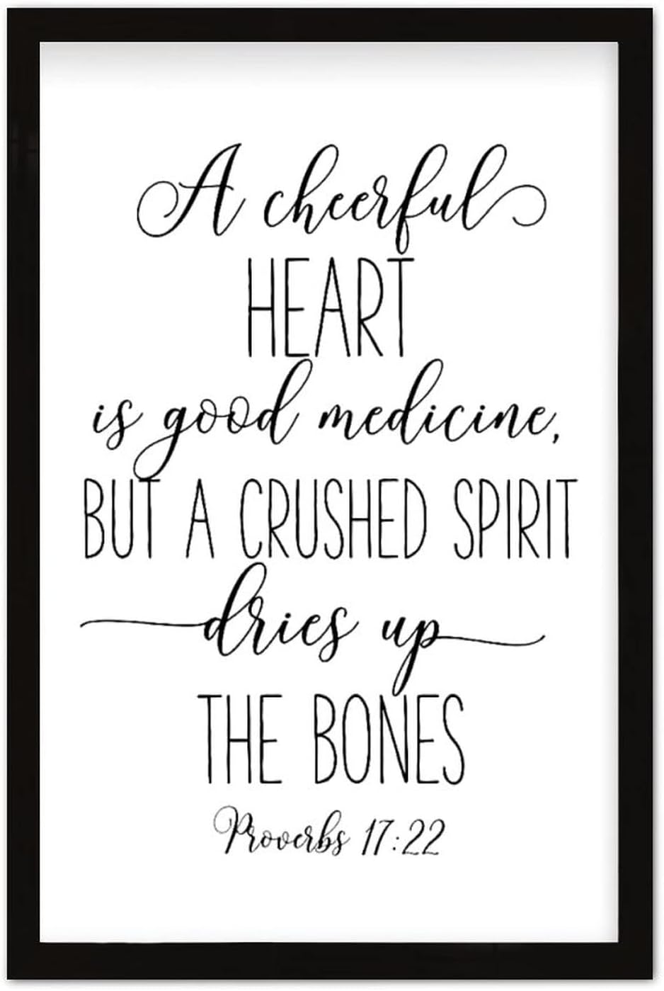 Wooden Wall Art Bible Verse a Cheerful Heart is Good Medicine Rustic Style Wooden Plaque for New Home Decor 16x20inch - Image 10